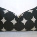 Dwell Studio - Ikat Dots - Decorative Pillow - Black - Linen - 12x18 inch - IKAT - Throw Pillow - Designer Pillow