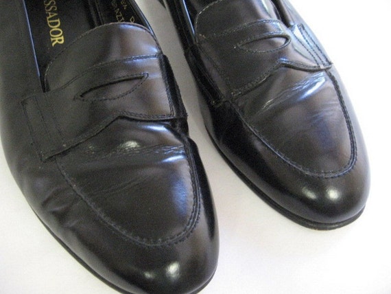 Items similar to Vintage Michael Jackson Shoes / Black All Leather Mens ...