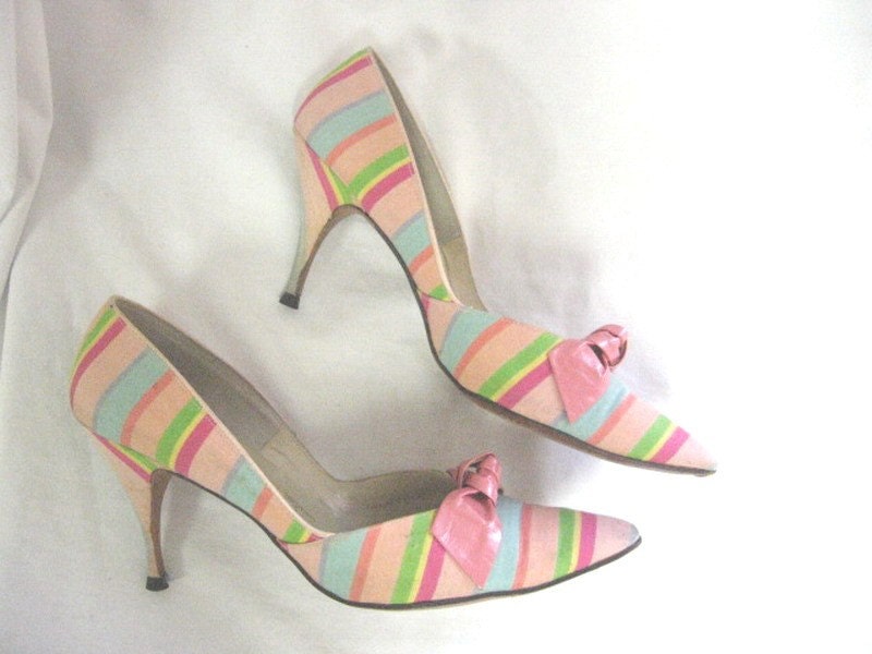 pink and green stilettos