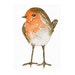 Aceo Original Watercolor Art Bird - Robin - Painted by Lorisworld