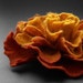 Copper Brown and Honey Felt Flower Brooch Handmade to Order