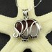 Two-Toned Red And Pink Sea Glass Elephant Locket Extremely RARE