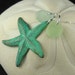 Starfish Necklace Seaglass Aqua And Sea Foam