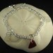 Sea Glass Bracelet Chainmaille Red And White Sterling Silver