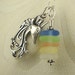 GENUINE Sea Glass Necklace Sterling Silver With Unicorn Pastel Stacker