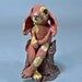 Playful Bunny Clay Sculpture - LULU, the Rambunctious Rabbit