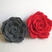 RESERVED FOR KATRIEN Grey or Red Rose Flower Pin - Delicate Felted Rose Hairpin - Mothers day rose gift - Bridesmaid Hairstyle