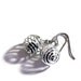 Black Dice in Silver Cages Earrings