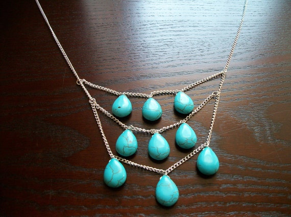 The Cleopatra Turquoise Layered Necklace by KinkadeKollection