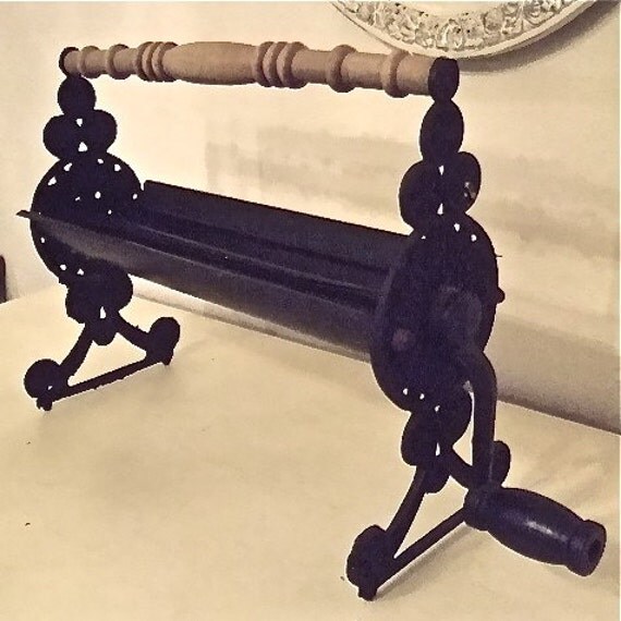 Vintage Ornate Fireplace Tool Newspaper Log Roller