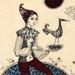 Singing Bird - Original Drawing