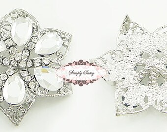 10 pcs RD110 Rhinestone Metal Flatback Embellishment Button Brooch for wedding accessories invitations pillow crystal bouquet flowers, hair