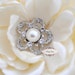 5pcs RD144 Rhinestone Pearl Silver Metal Flatback Embellishment Button Brooch Bridal invitations crystal bouquet wedding hair comb