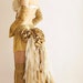 One of a Kind Beauty Bell Embroidered Iridescent Butterscotch and Gold Taffeta Bustle