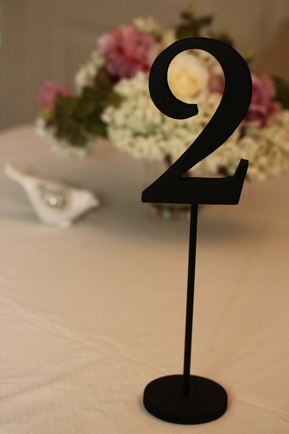 Tall Standing Table Numbers for Weddings and Events Wood