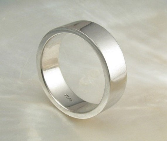 Mens flat wedding ring