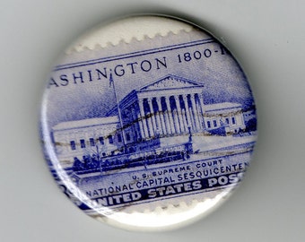Washington 1800-1950 Supreme Court 1.25 Button US Postage Stamp