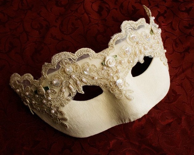 Romantic Renaissance-Bridal Masquerade Mask MADE TO ORDER