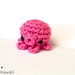 cute tiny pink octopus amigurumi plush doll toy