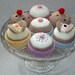 Knitted cakes - PDF knitting pattern by email - butterfly cakes, fairy cakes and currant buns