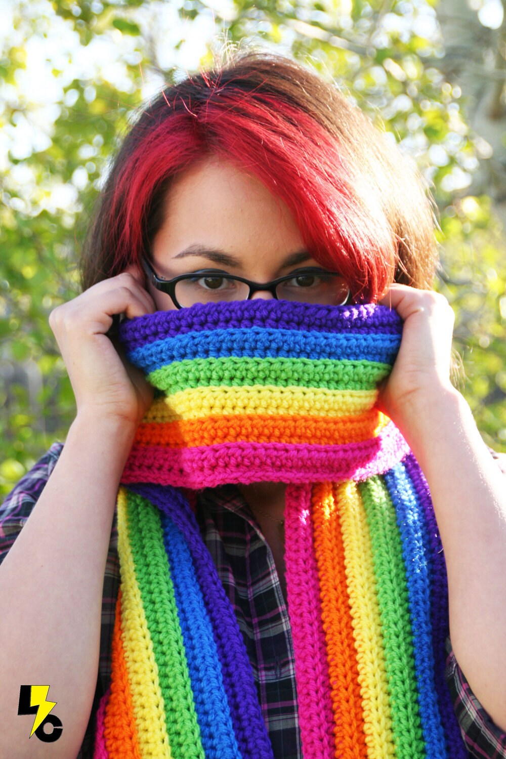 Giant Rainbow Scarf  Made to Order