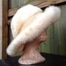 vintage mink hat - white RARE 40s-50s authentic mink fur hat w/ rim