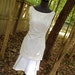 SALE vintage 60s beaded dress - ivory off-white boatneck flouncy-skirt mini by Lisa Howard