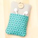 Iphone case ipod cover / iphone 4s case - light blue circles with linen and pockets-