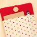 kindle Paperwhite cover / kindle fire case / kindle cover / kindle sleeve / kindle 4 case / kobo case - dots in red with pockets --