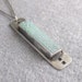 Seafoam Green Druzy Drusy Agate Pendant Necklace