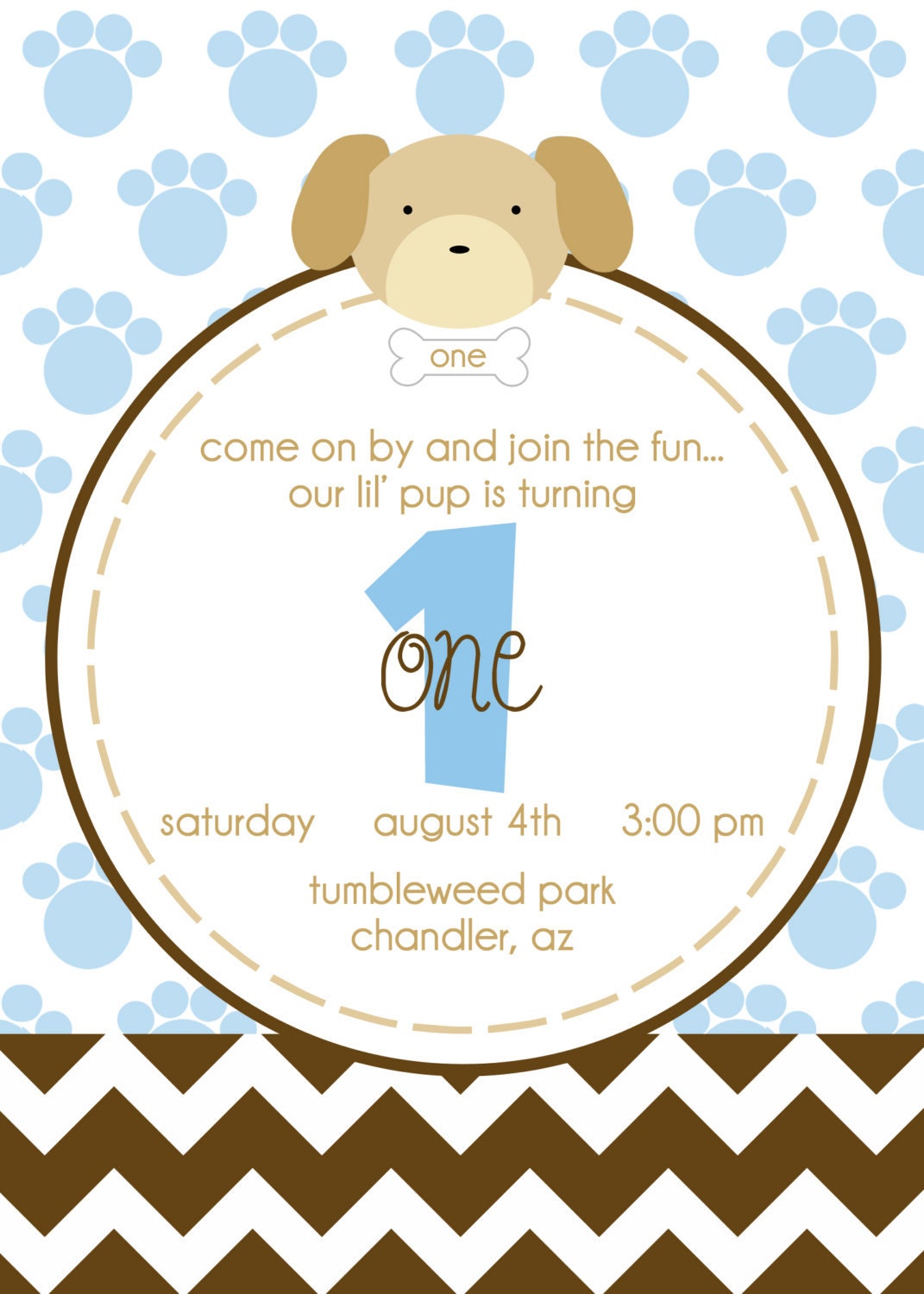 PRINTABLE PARTY INVITATION Puppy Dog Party by ...