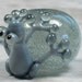Grey Gray Bubbly Frog Lampwork Glass Bead NLC Beads
