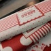 Red Stripe Paper Ribbon for Gift Wrap