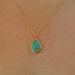 TRACEY Aqua Turquoise Dipped In 24kt Gold Necklace