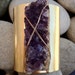 LUX 3 Inch Natural Raw Chunky Brilliant Amethyst Beautiful Bohemian Gemstone Wire Wrapped Cuff