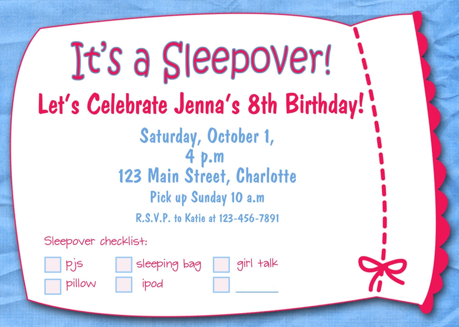 Free Slumber Party Invitations To Print 8