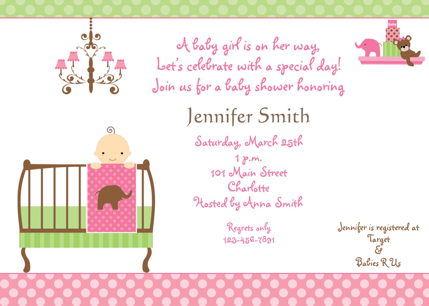 Printable Baby Girl Shower Invitations 9