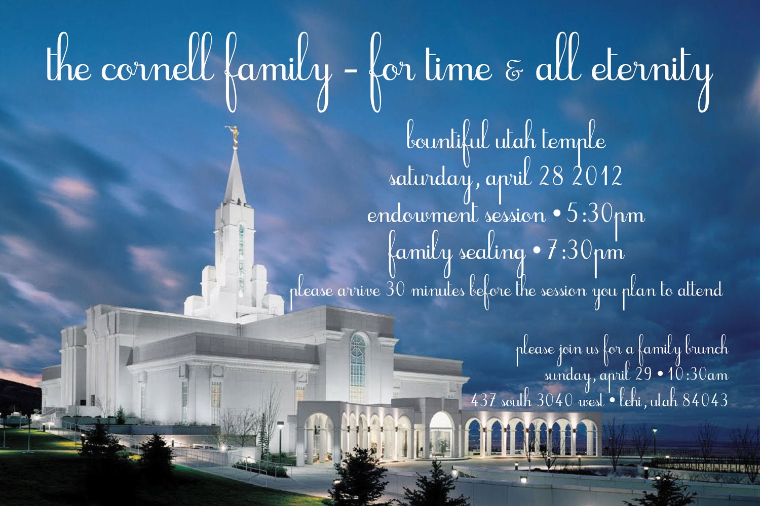 Family Temple Sealing Invitations 8