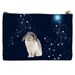 Bunny Cosmetic Bag, bunny, floppy ears, snow bunny, celestial bunny, starry night, cosmetic makeup bag