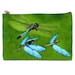 Dragonfly Cosmetic Bag, damselfly, makeup bag, tote, dragonfly art, green bag, dragonflies, cosmetic makeup bag, NirvanaRoad makeup pouch