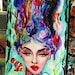 Oyster Soup 12x24x2 ORIGINAL PAINTING By Spring Acrylic on Canvas Mermaid Art