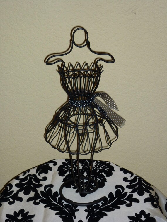 SALE Painted Black Metal Mannequin Dress Form Display Polka