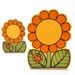 Vintage Mod Flower Bookends