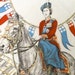 Vintage Queen Elizabeth Coronation Souvenir Scarf