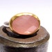 Rose Cut Rose Quartz, 24k Gold and Sterling Silver Ring.