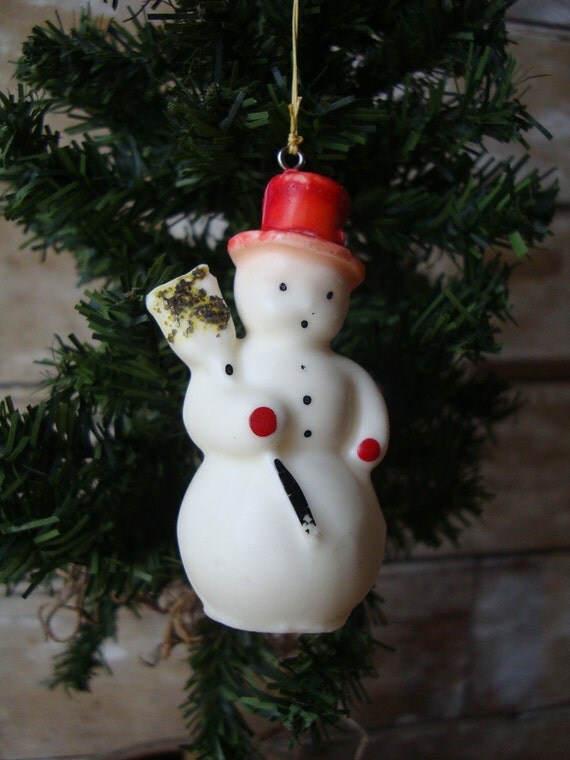 vintage 1950s wax snowman christmas ornament from the gurley vintage 1950s wax snowman christmas ornament from the gurley