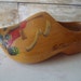 Vintage Wooden Dutch Holland Shoe Sweet Painted