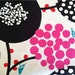 NEW Echino Fabric Bird Fabric in Black / Pink Modern Decorator Fabric - 1 Yard