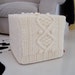 KNITTING PATTERN for chunky aran cable ottoman slip cover