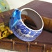 StayGoldMaryRose - Beautiful vintage blue lattice willow pattern tea cup bracelet with light blue hand made satin bow.